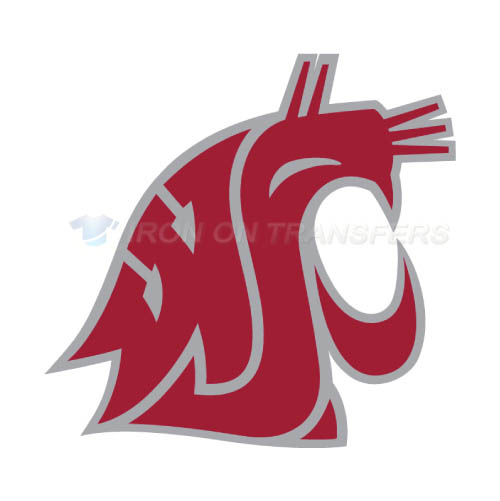 Washington State Cougars Logo T-shirts Iron On Transfers N6906 - Click Image to Close